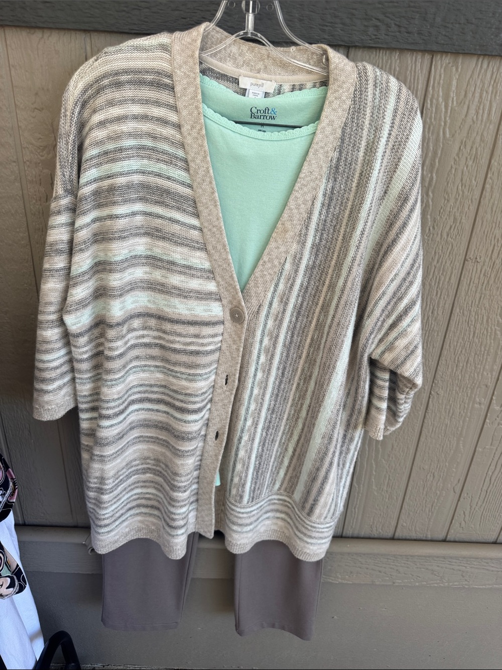 J Jill cardigan and Pants with croft & barrow t